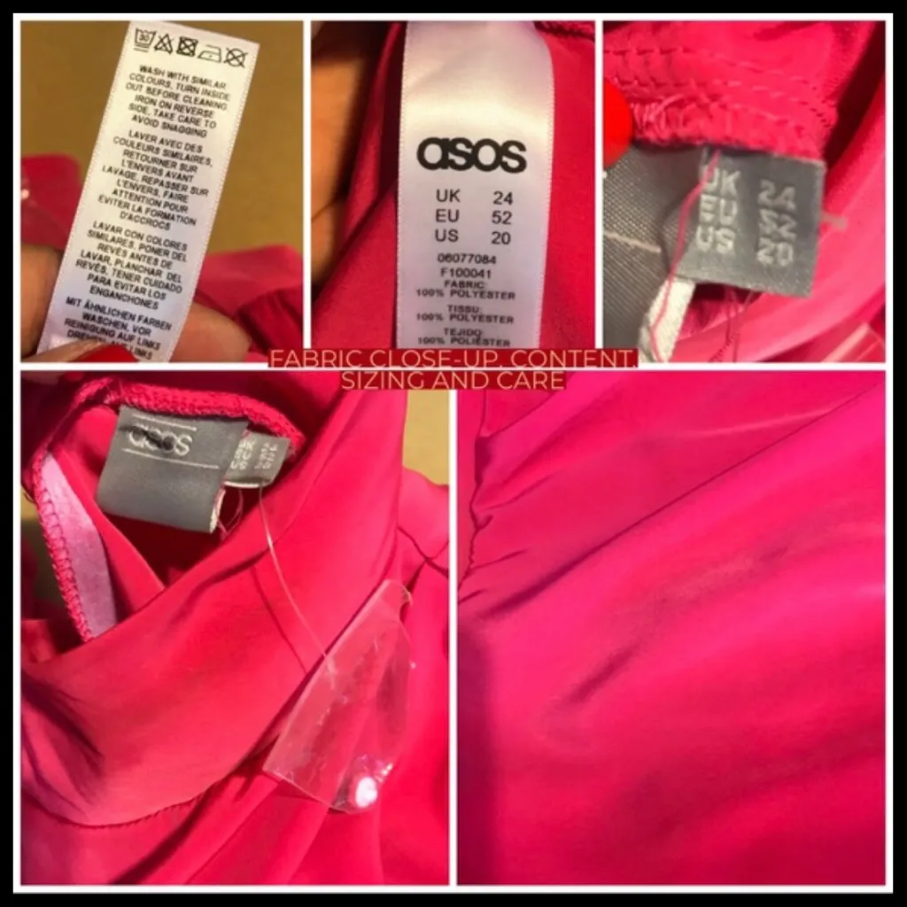 ASOS PINK BACK BUTTON MOCK NECK PUFFED SLEEVE BLOUSE (20) - Image 11