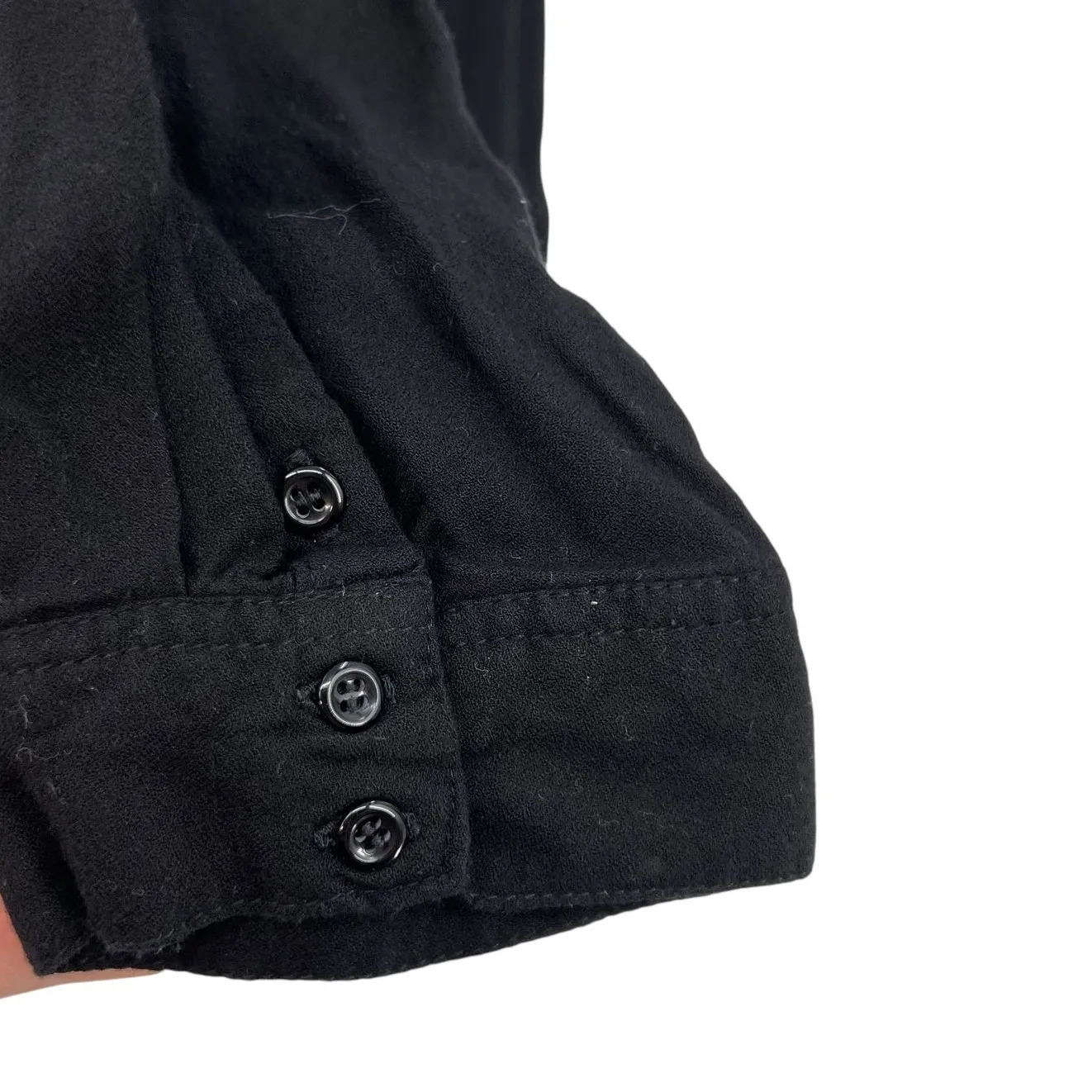 Mikoh Cannes Tunic Cover Up‎ Top V-Neckline Long Sleeve Black Size 3 Large - Image 8