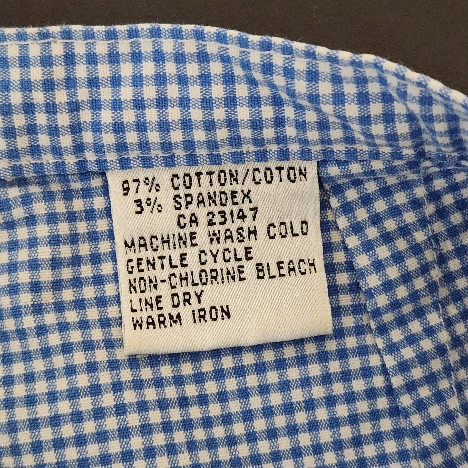 Talbots Blue Check Pants Size 4 Talbots Petite Blue Gingham Cropped Pants - Image 8