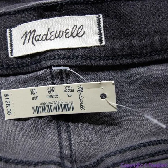 NEW Madewell 9" Mid-Rise‎ Skinny Jeans in Black Sea, 28 - Image 9