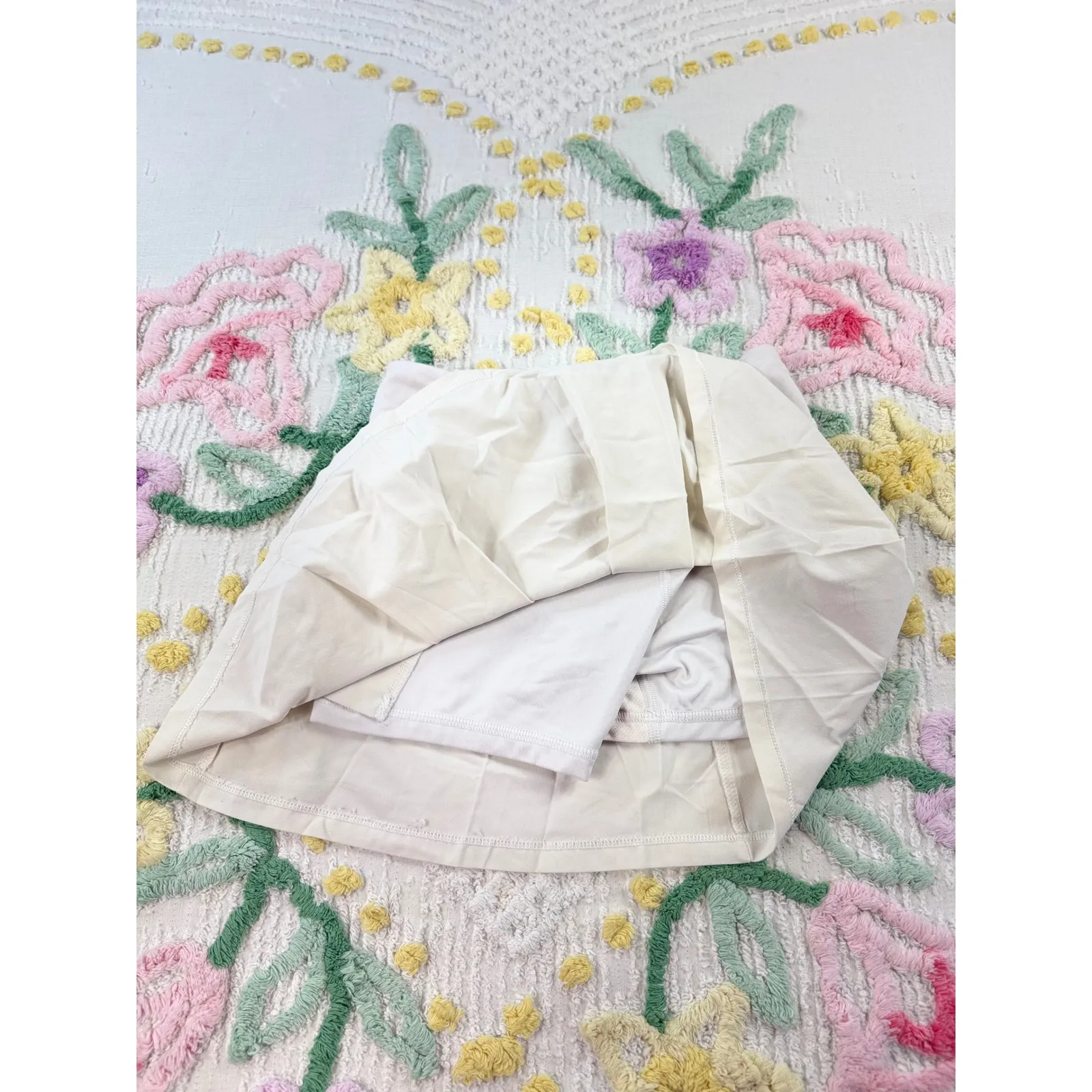 All in Motion Womens Tennis Skirt Pleated Athletic‎ Skort Cream M 7 8 - Image 5