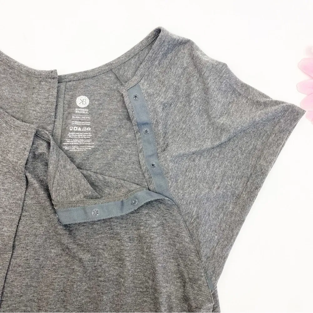 Kindred Bravely Universal Labor & Delivery Gown Grey Heather Gray Size undefined - Image 8