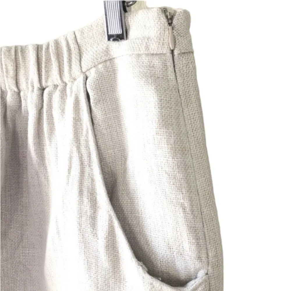 Ann Taylor LOFT Natural Linen Mini Skirt - Image 2