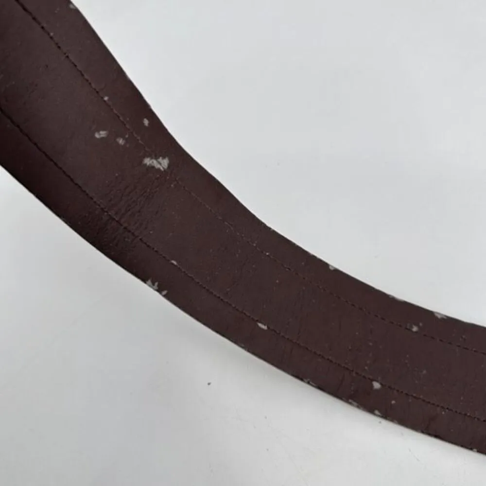 Carlisle Women's Leather Crocodile Head Tail Rhinestones Buckle Belt Brown XS‎ - Image 8