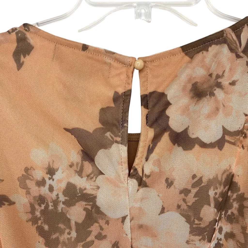 Candalite Floral Tulle Midi Dress - Image 6