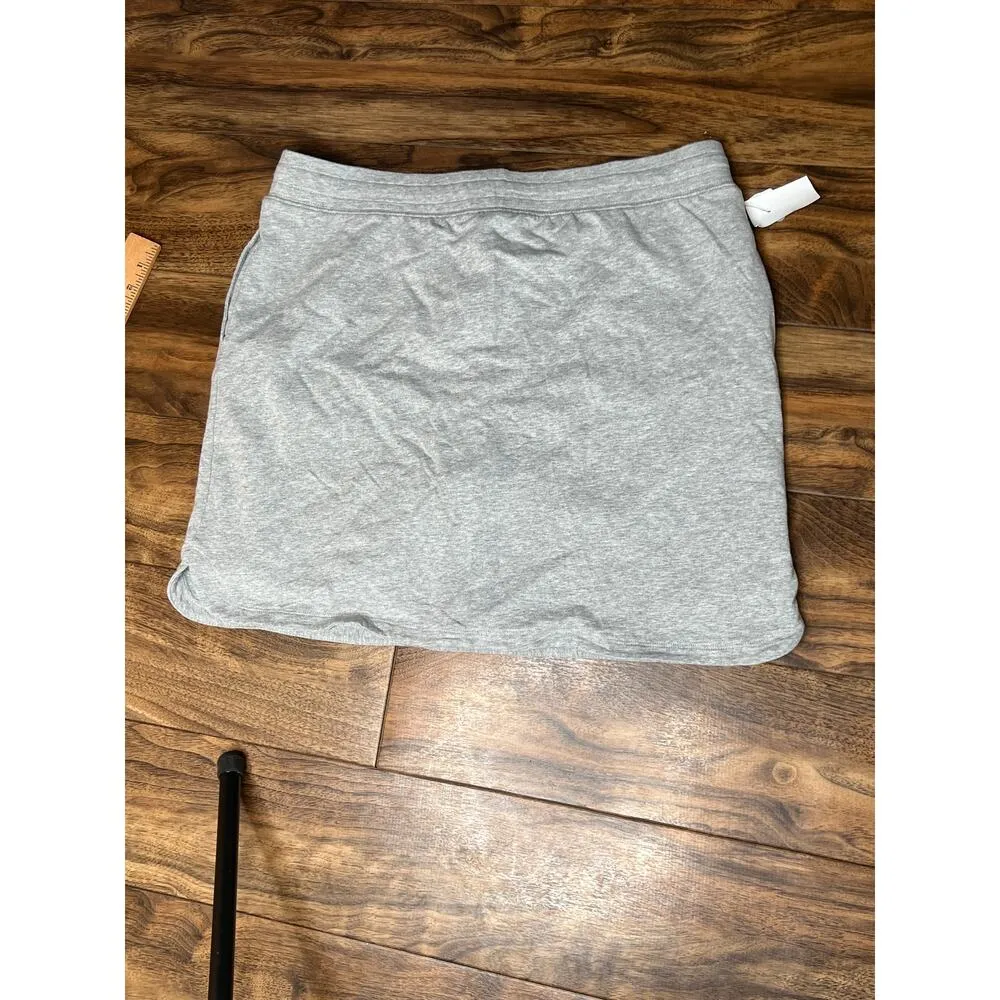 Karen Scott womens skort heather gray drawstring close pockets pockets, hiking - Image 2