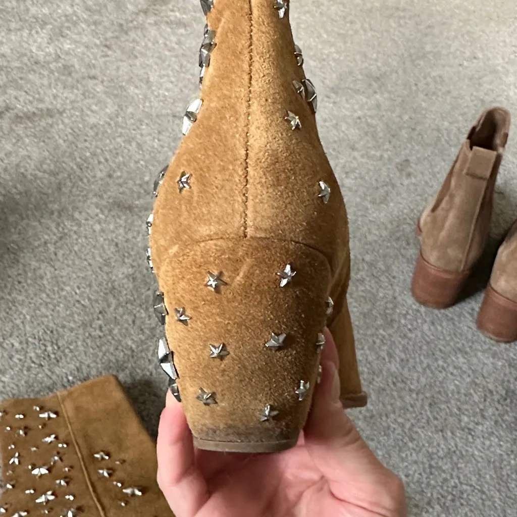 Matisse Star Studded Suede Caty Boots Size 8.5 Brown - Image 4