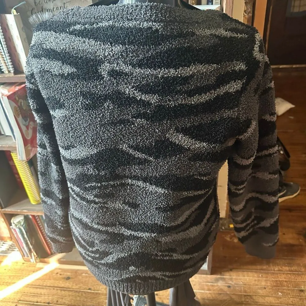 Barefoot Dream Cozychic gray camo M plush luxe pullover sweater - Image 3