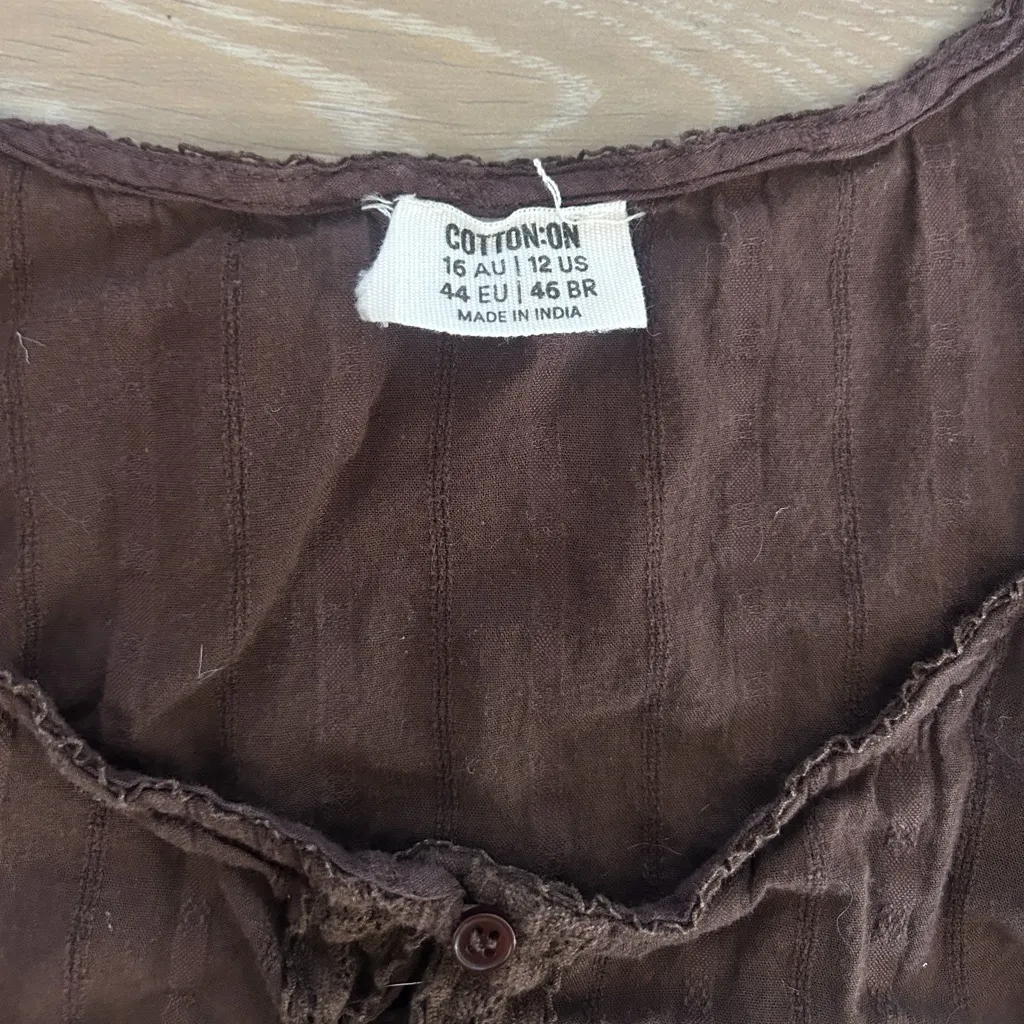 Cotton On Button Front Crop Top - Image 5