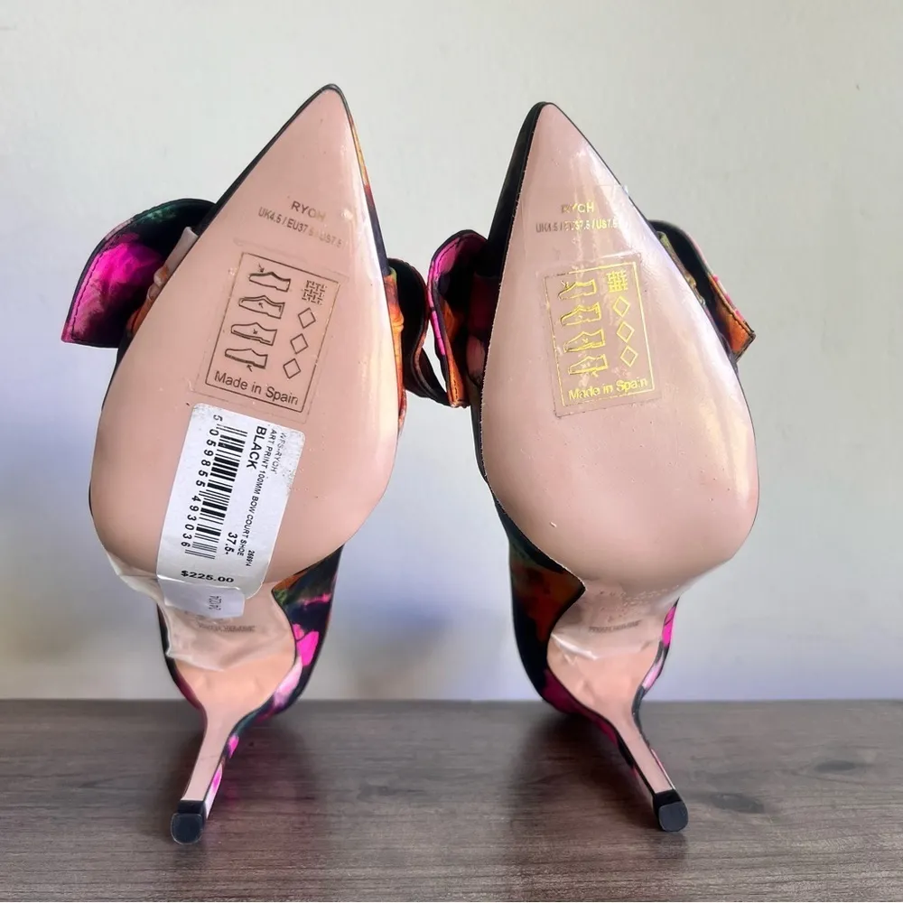 Ted Baker Ryoh Art Print Bow Court Women's Shoe Size 7.5 #920 - Image 13