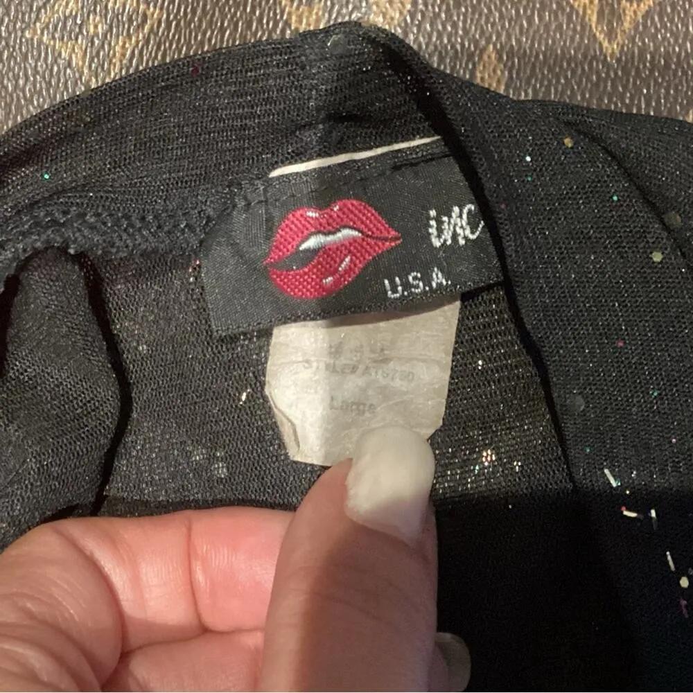 INC Glitter Mesh Cropped Top - Image 2