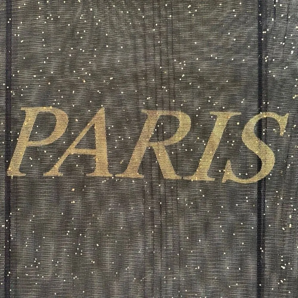 ASOS Sheer Sparkly Long Sleeve See Through Paris Top Size Small Oversized Disco - Image 5