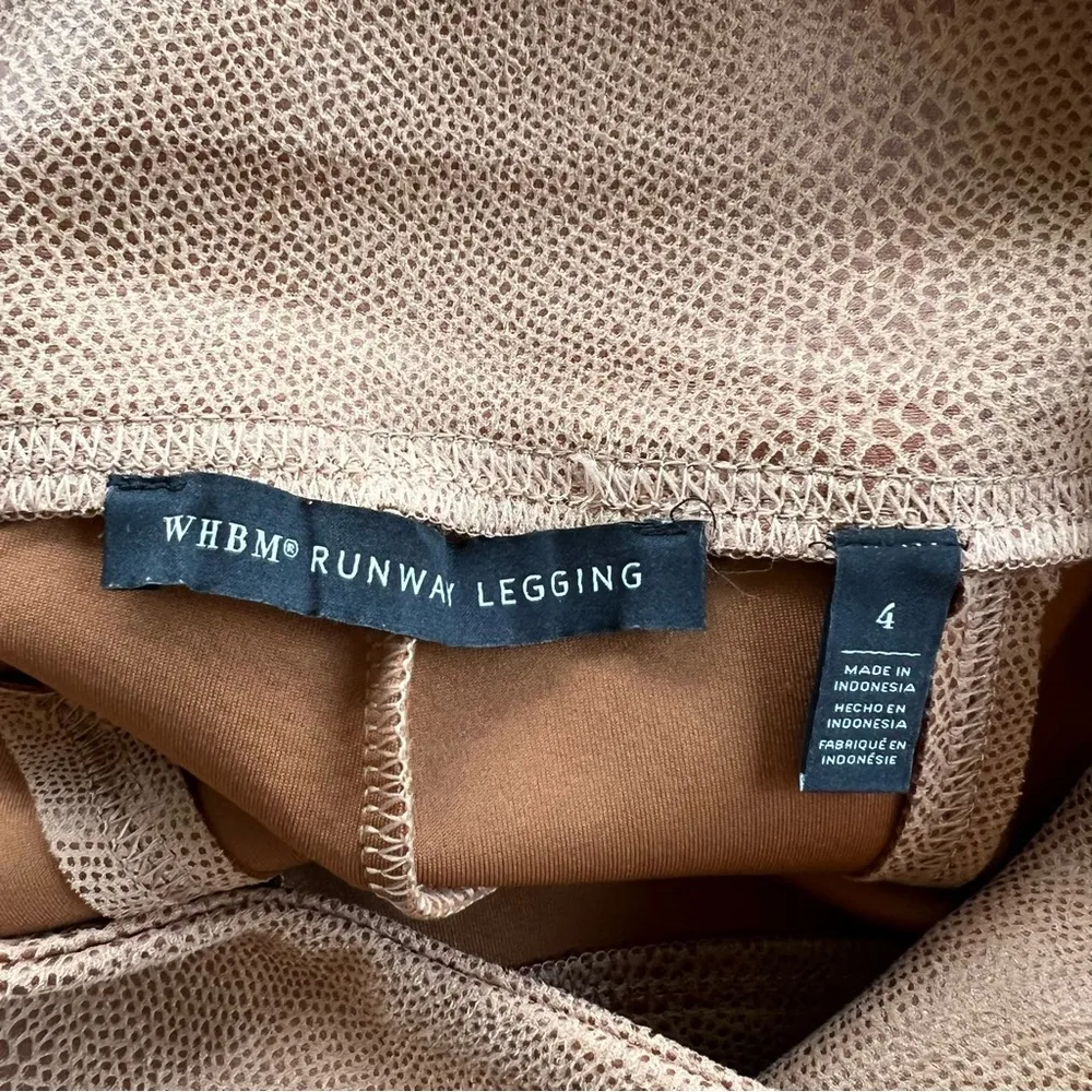 WHBM Runway Legging Pants Snake Foil Print Bronze 4 Chic Ponte Knit - Image 15