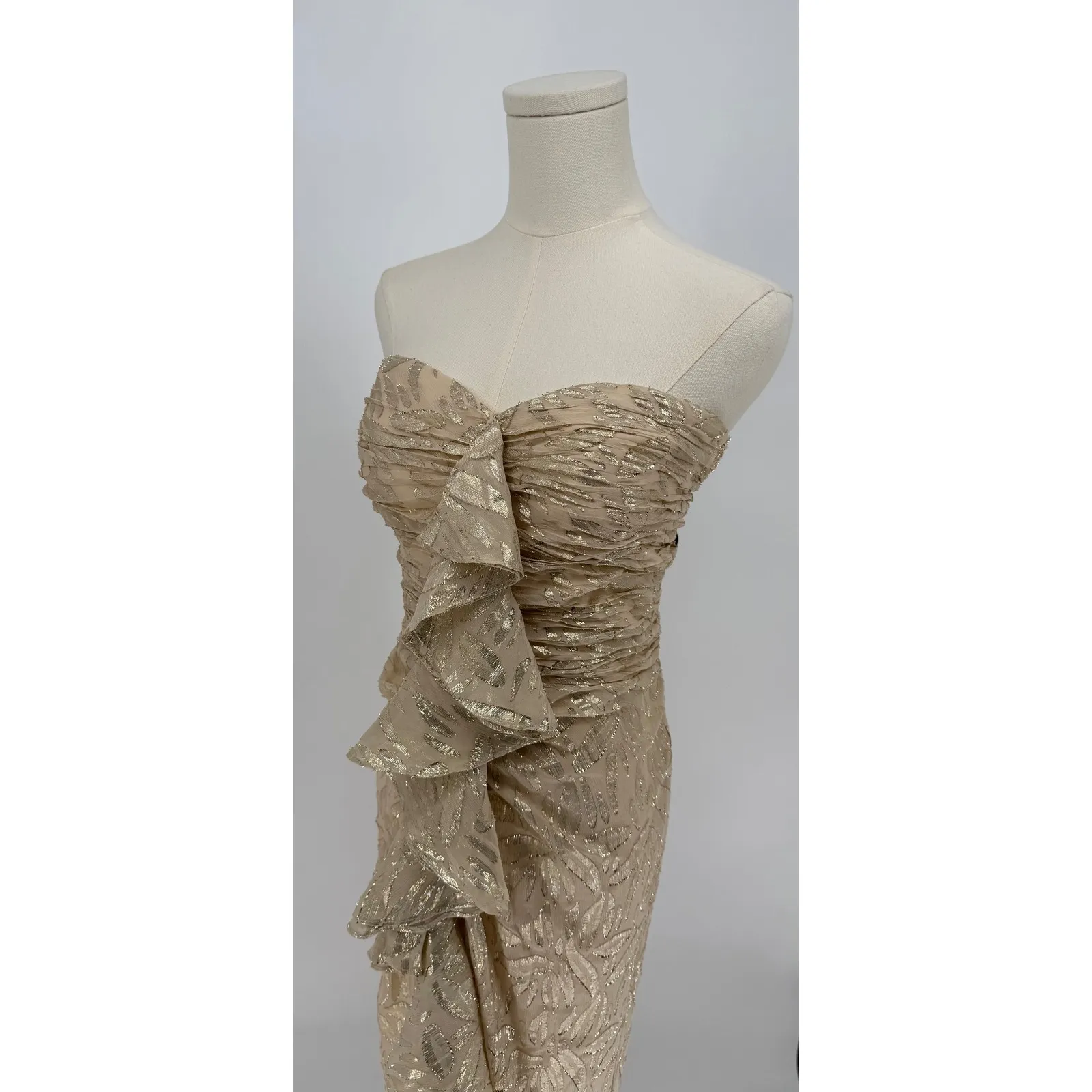 New! RAMY BROOK GOLDIE SILK BLEND Strapless MAXI DRESS Sz 14 $625 - Image 7