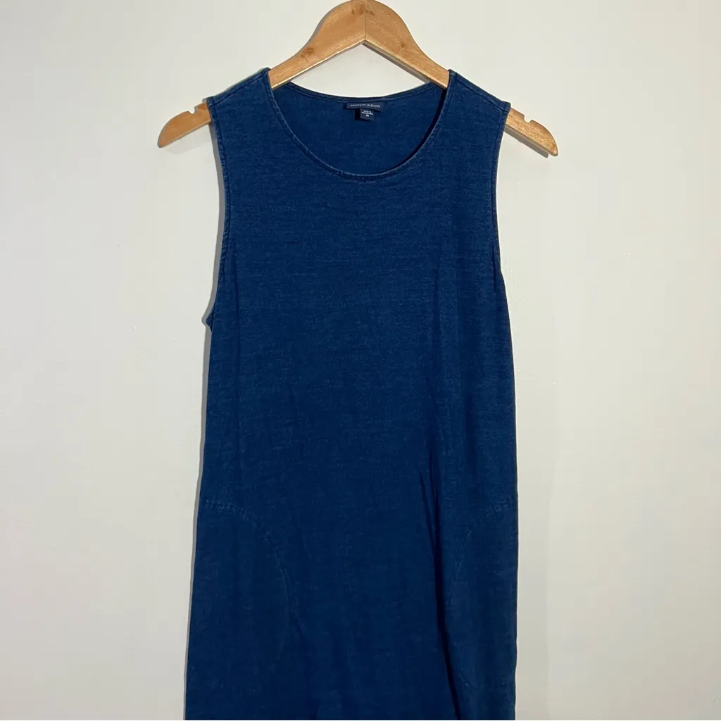 J. Jill Pure Jill Indigo‎ Shirttail Dress River Wash Size XS Blue - Image 4