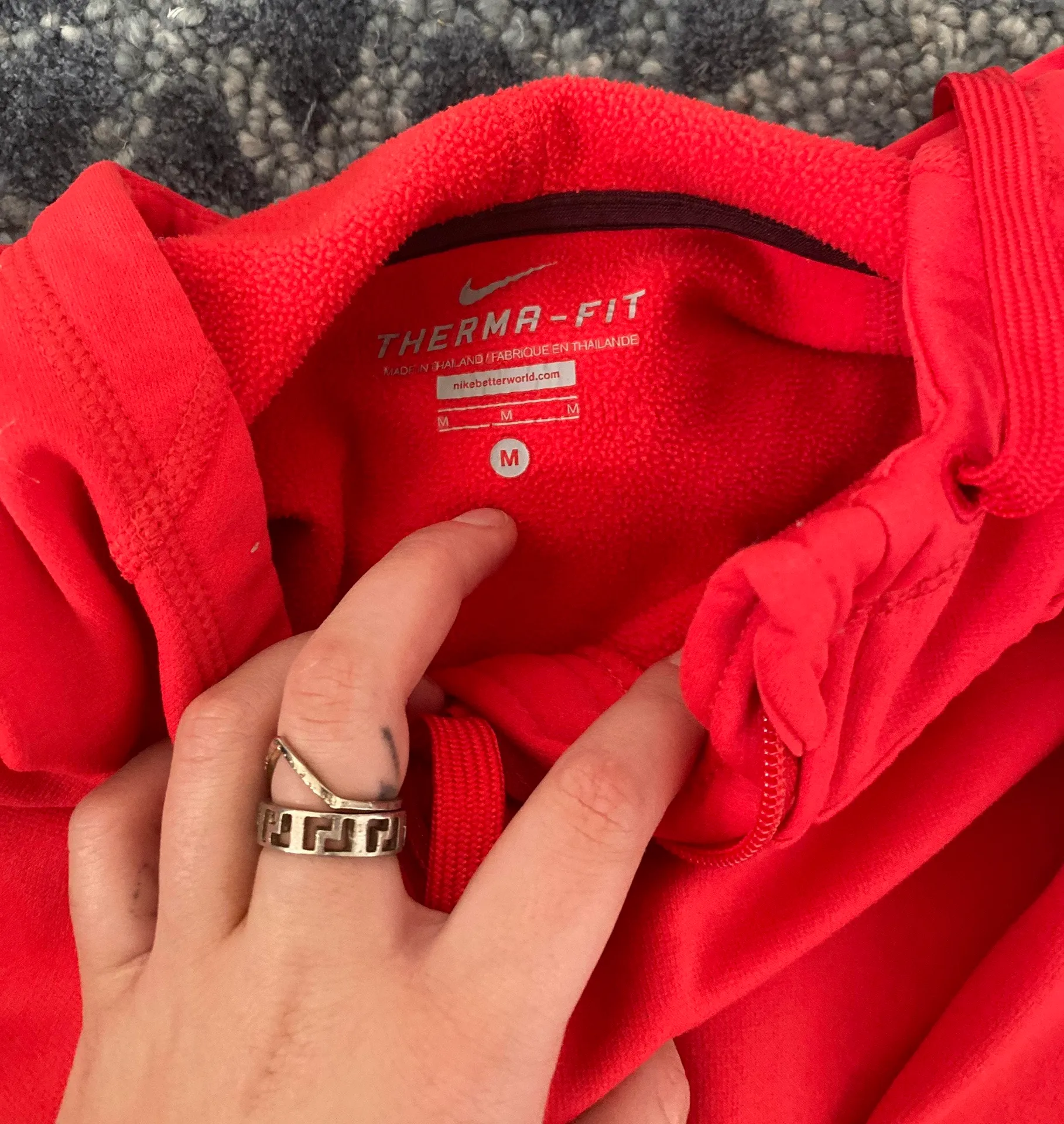 Nike Red Zip Up Jacket - Image 2