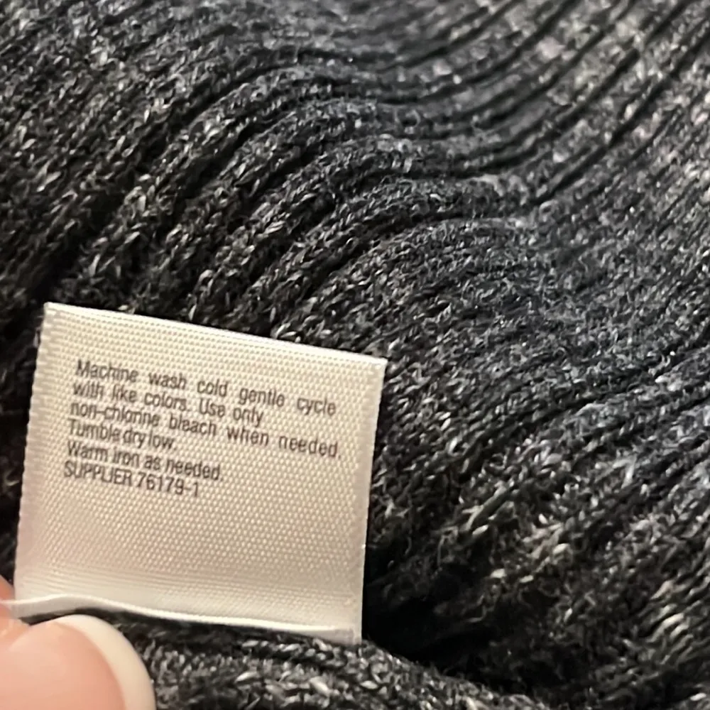 St Johns Bay petite medium heather charcoal long sleeve pullover ribbed shirt - Image 10