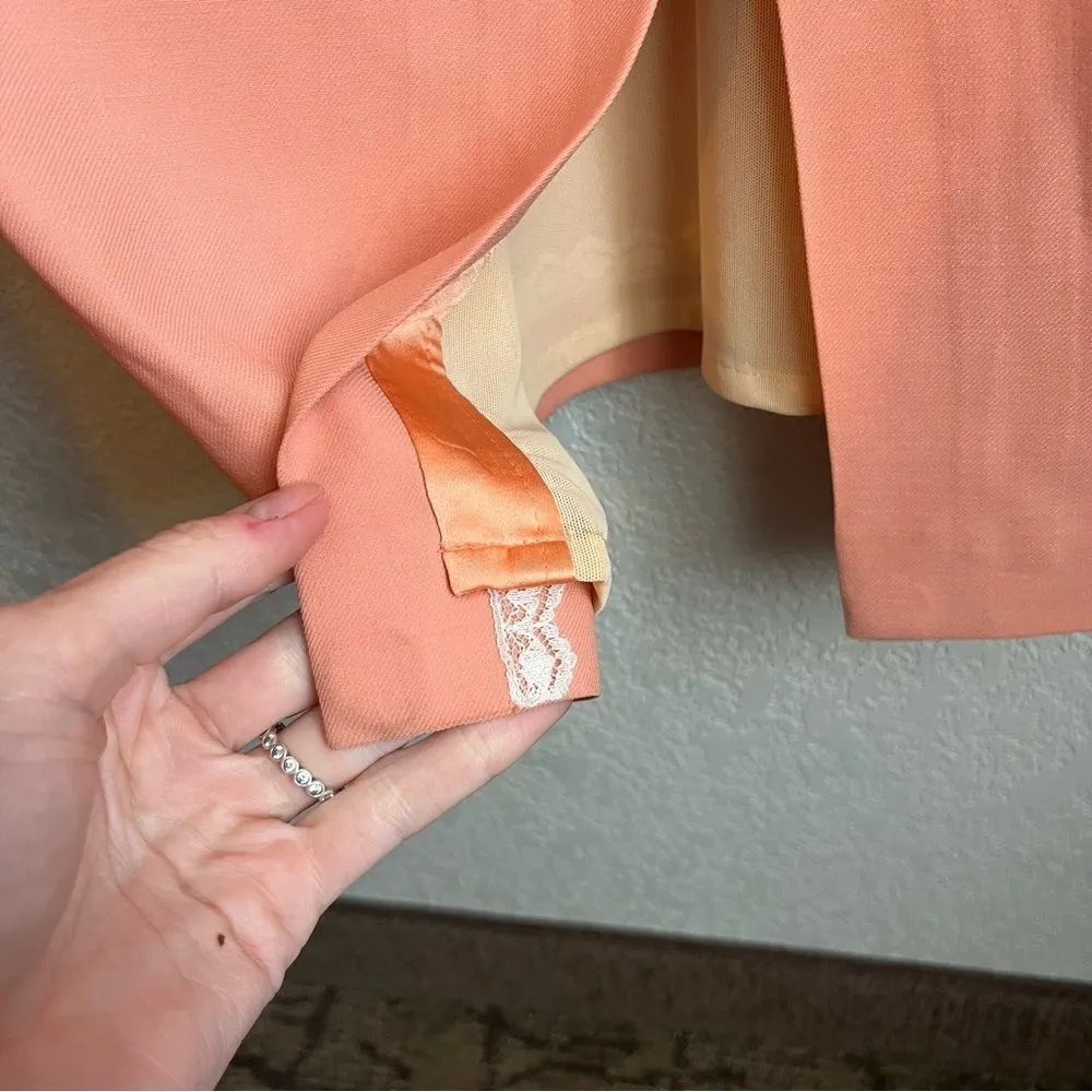 L’Wren Scott Peach Tailored Sheath Dress Pink Size 8 - Image 9