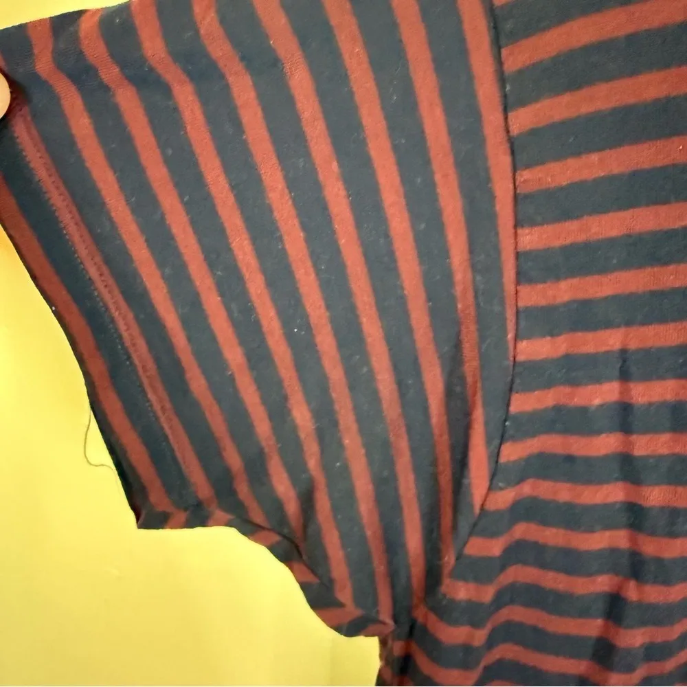 Reformation  Josephina Striped Size Medium Stretch‎ Tee Round Neck Shirt - Image 4