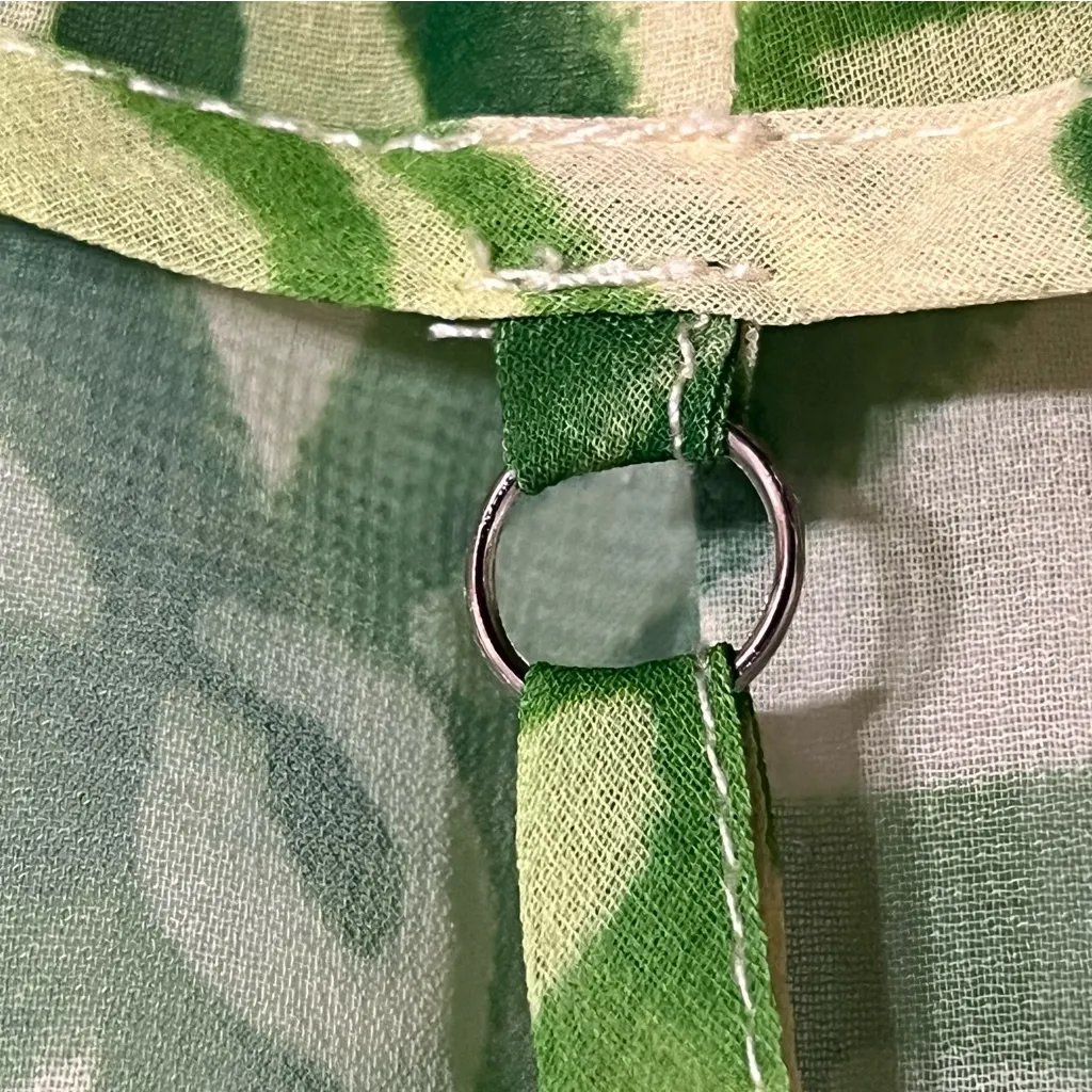 Women’s Pretty Little Thing Green Floral Mesh Sheet Mini‎ Dress Cover Up Size 6 - Image 10