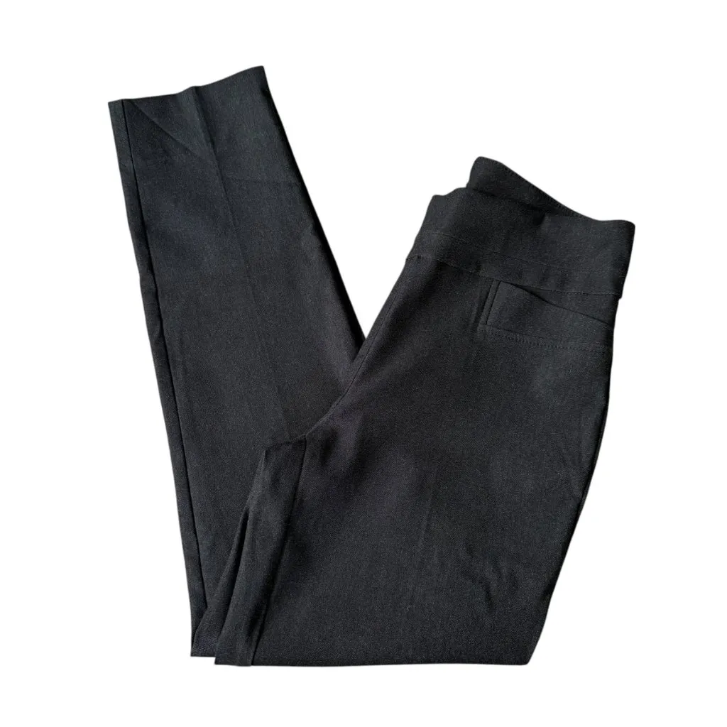 Renuar black stretchy pull on straight dress career pant women's size 2 - Image 5