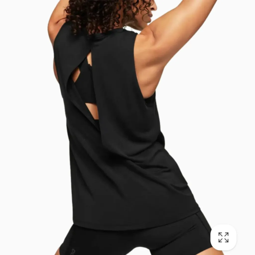 Run On Clouds Active Tank Top in Maroon Sleeveless Keyhole Back Women's Size L Red Size L - Image 11