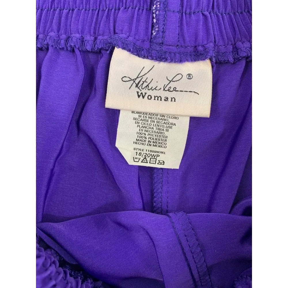 Kathie Lee Women's Deep Purple Pants - Image 3