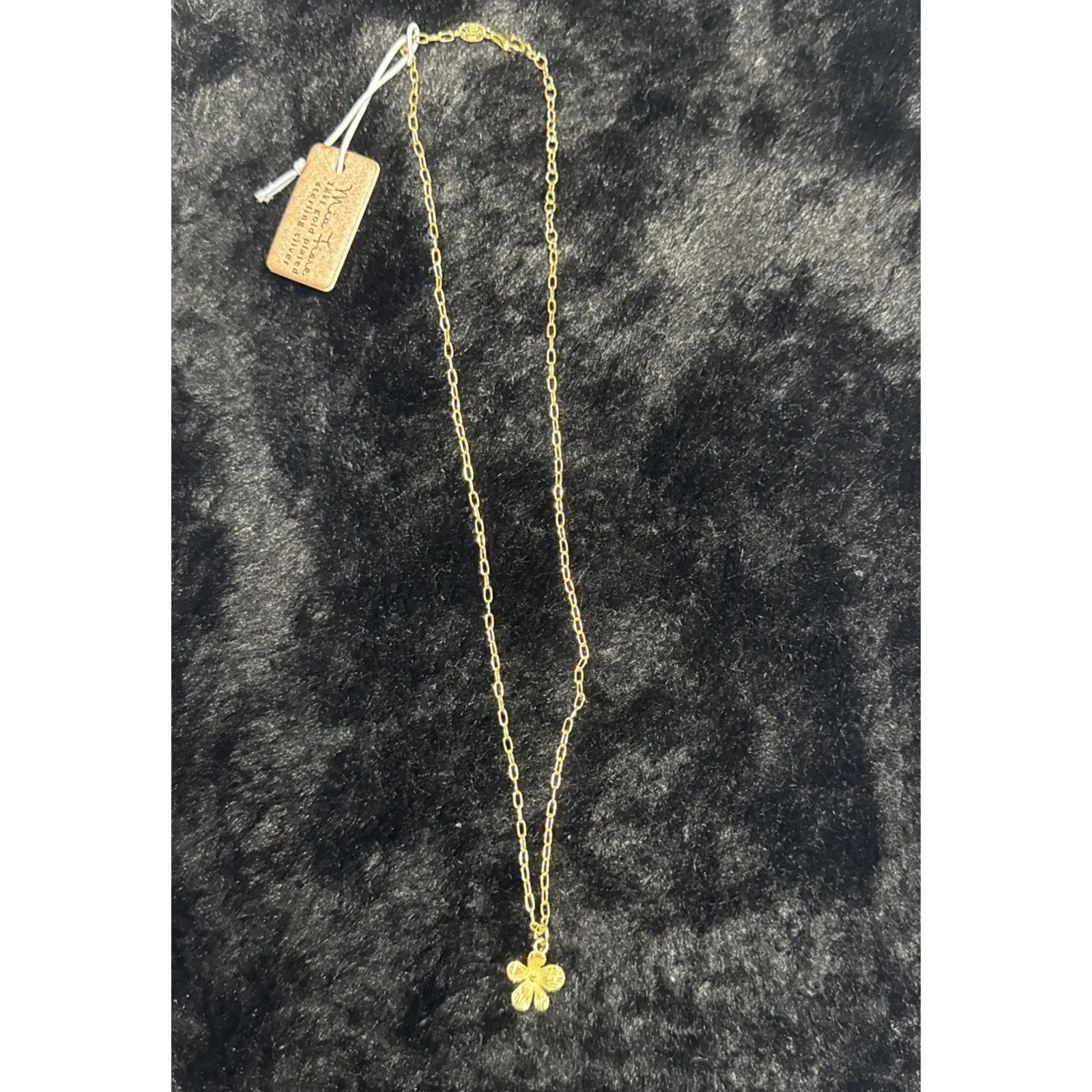 Mia Fiore 18kt Gold Plated Sterling Silver Flower Pendant Necklace 16+2” Italy - Image 2