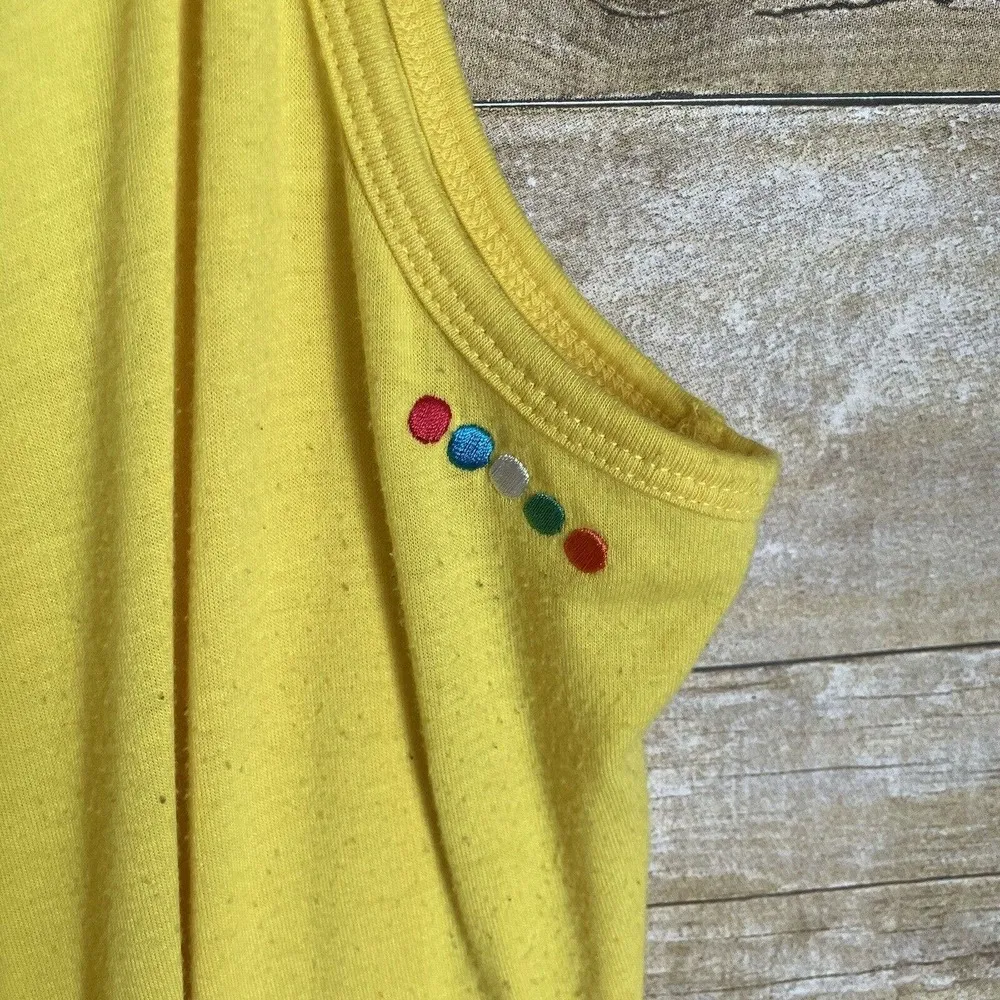 Coogi Bright Yellow Sundress With Ruffle & Chain Accent - Size 1X - Rhinestones - Image 7