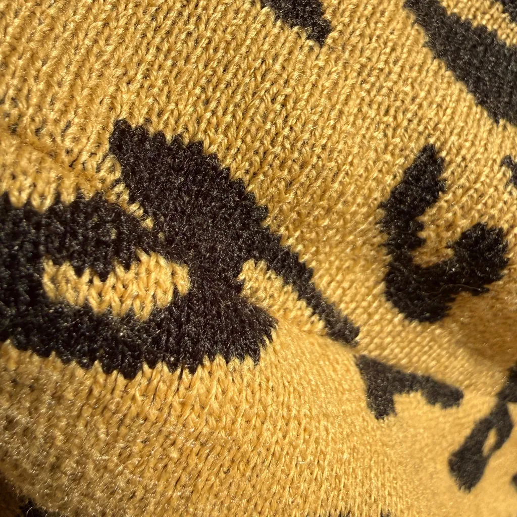 Leopard print knit duster jacket one size Brown Size undefined - Image 4