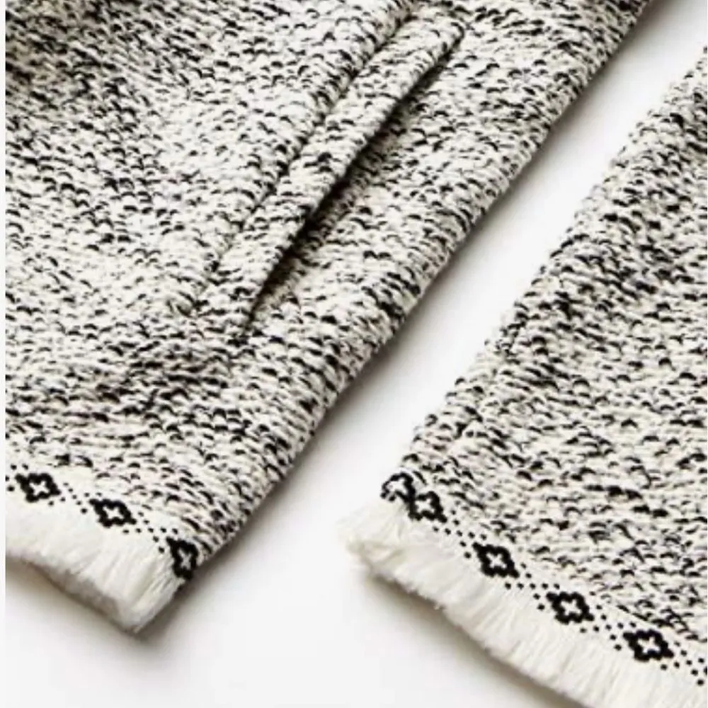 Jack by BB Dakota white black long story short marled french terry Blazer XS - Image 4