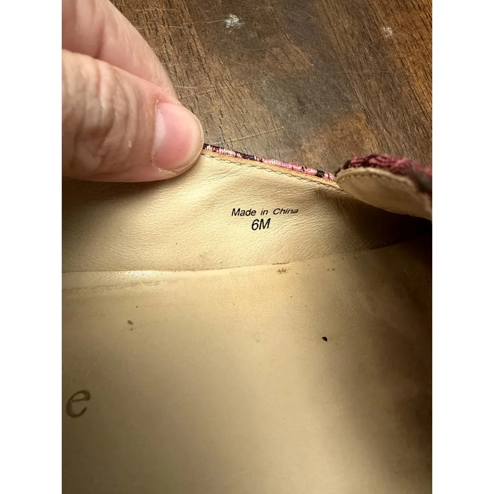 new york corina brocade pink loafers women's 6 - Image 3