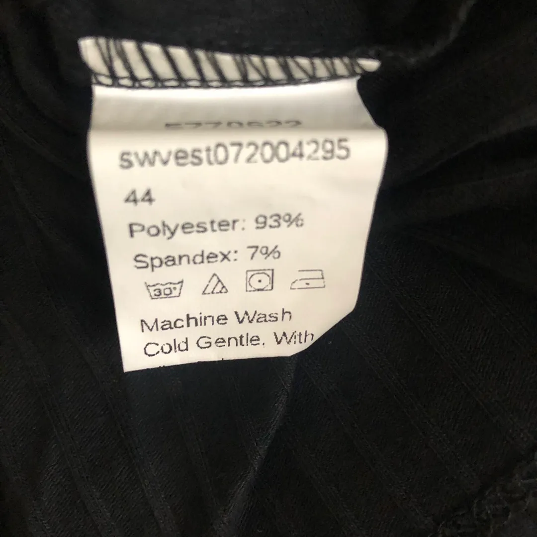 Rhinestone Sexy Front Lace Up Ribbed Knit Crop Top Black S - Image 10