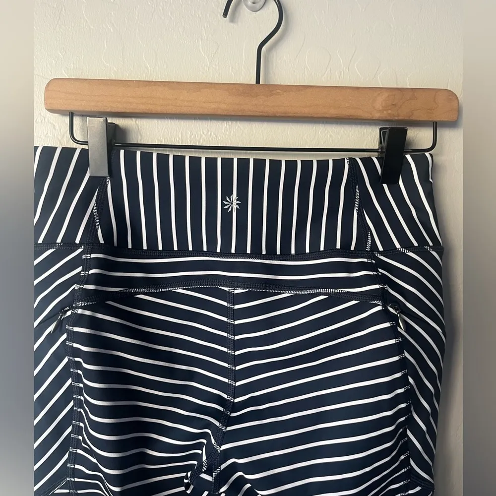 Athleta contender high rise striped leggings with pockets small - Image 8