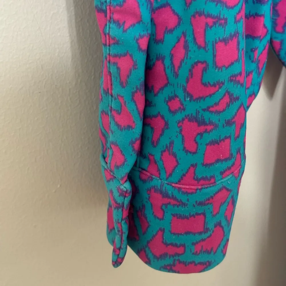 Aryeh Blue and Pink‎ Wrap Dress - Image 4