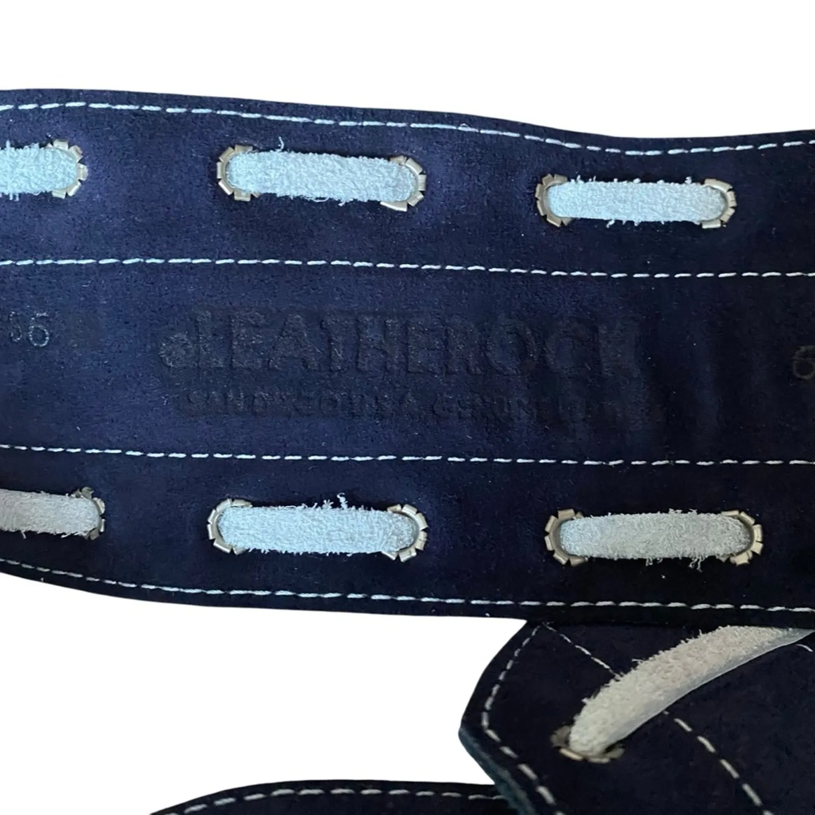 Leatherock Nautical Leather Boat Anchor Belt size large Wide Red White Blue - Image 7