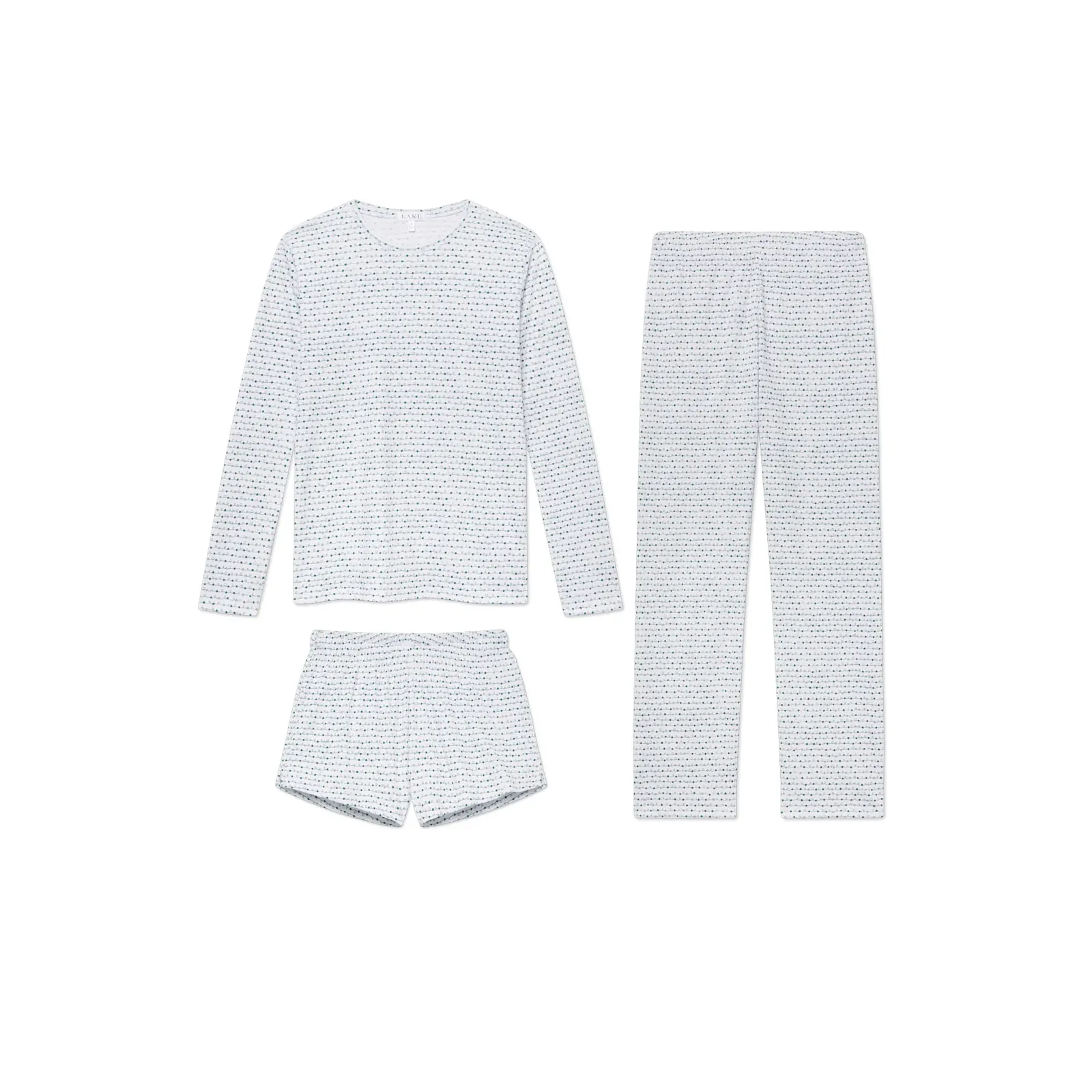 Lake Pajamas Pima Cotton Classic Green Garland Short NWT Sz S - Image 3