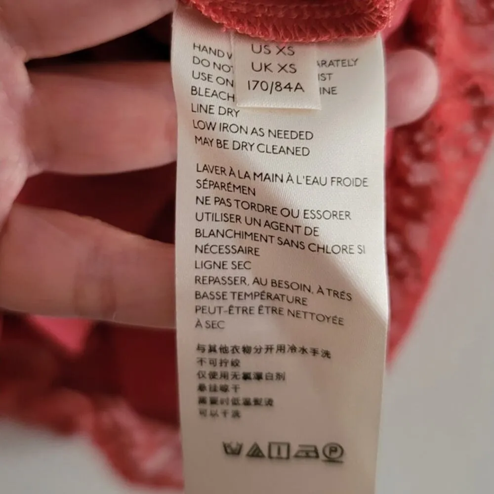 Free People Chante Lace Tie-Front Tank Top Frenchie Kiss XS 0/2 NEW - Image 7