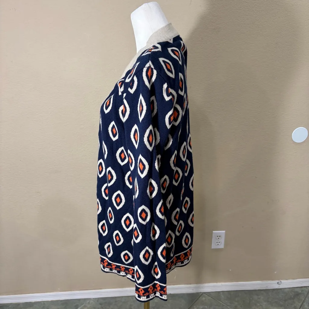 THML Aztec Southwestern Cardigan Boho Style Tunic Length Sz L Quiet Luxury - Image 4