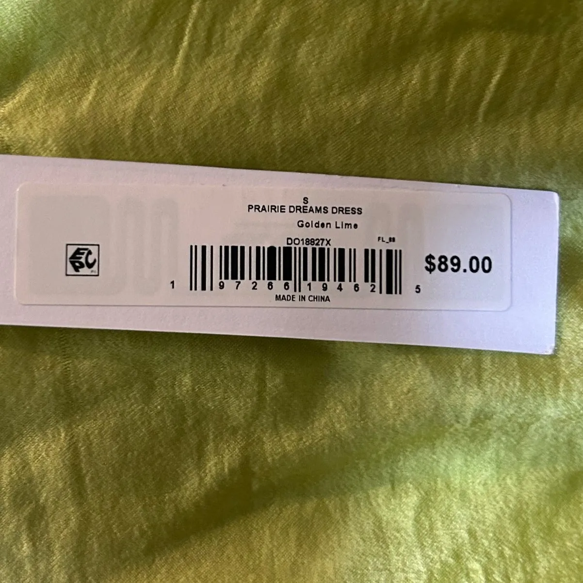 Steve Madden Dress Womens S‎ Golden Lime Prairie Dreams V Neck Mini Dress NEW - Image 5
