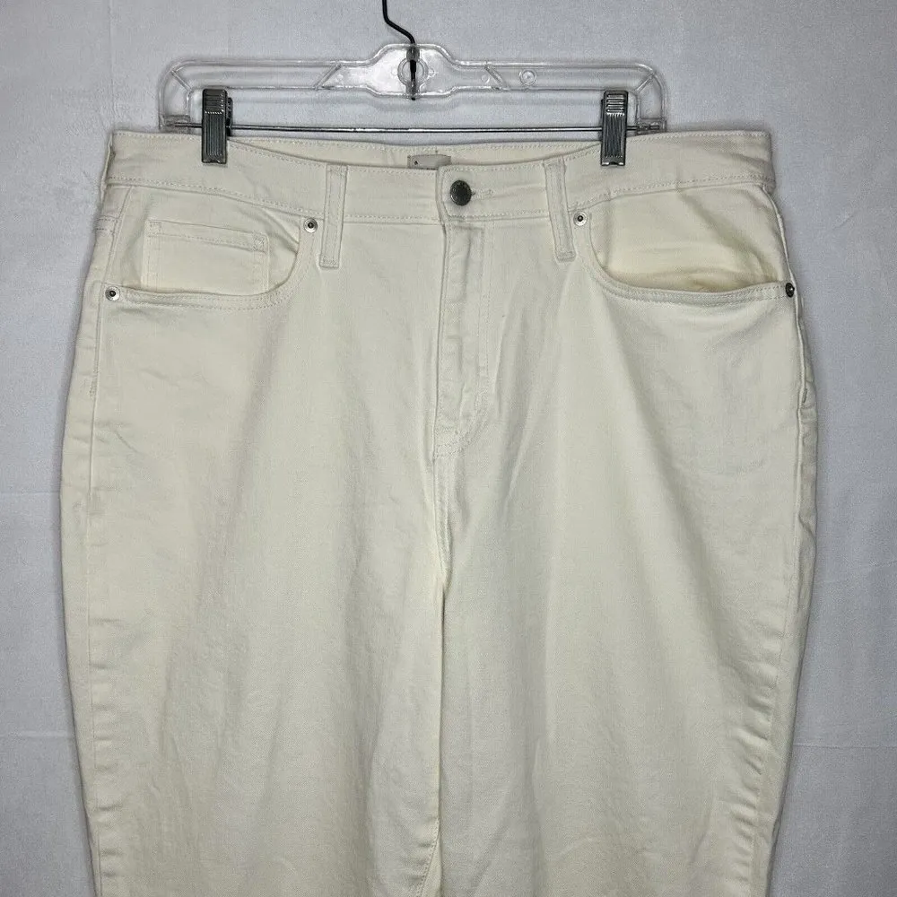 A New Day Women Size 16 (33x28) Bootcut Jeans White Ivory High-Rise Stretch NEW - Image 2