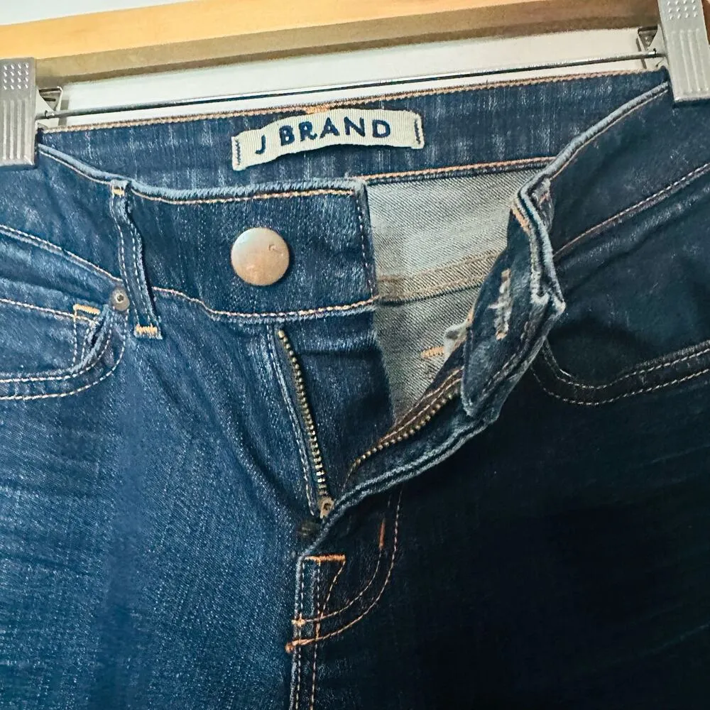 J Brand Women's Dark Blue Wash Skinny Leg Denim Jeans Size 27 - Image 8