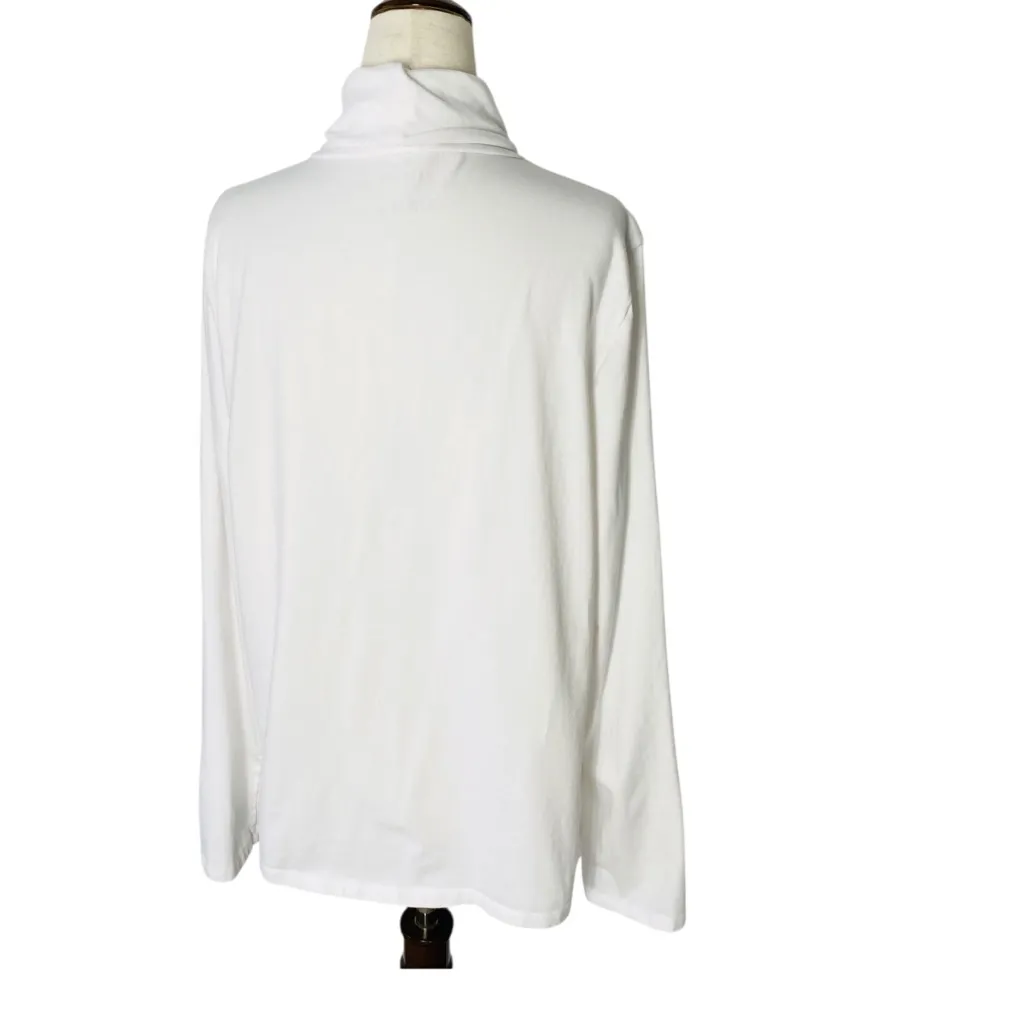 TALBOTS Basic White Turtleneck Top - Image 4