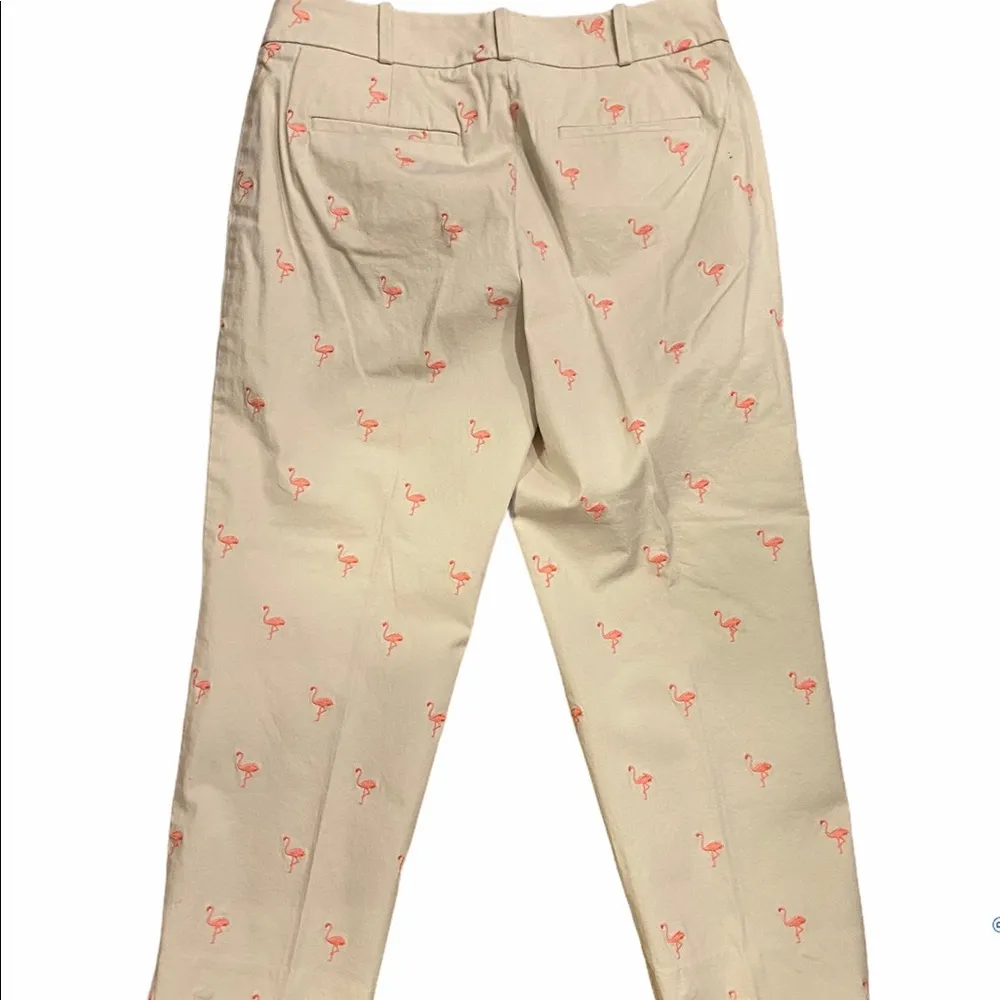 NWT Talbots 2P light khaki flamingos crop. - Image 2