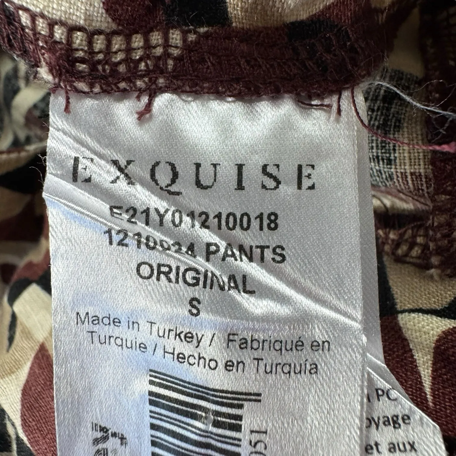 Anthropologie‎ Exquise Linen Geometric Tassel Tie Straight Trouser Pants Sz S - Image 7