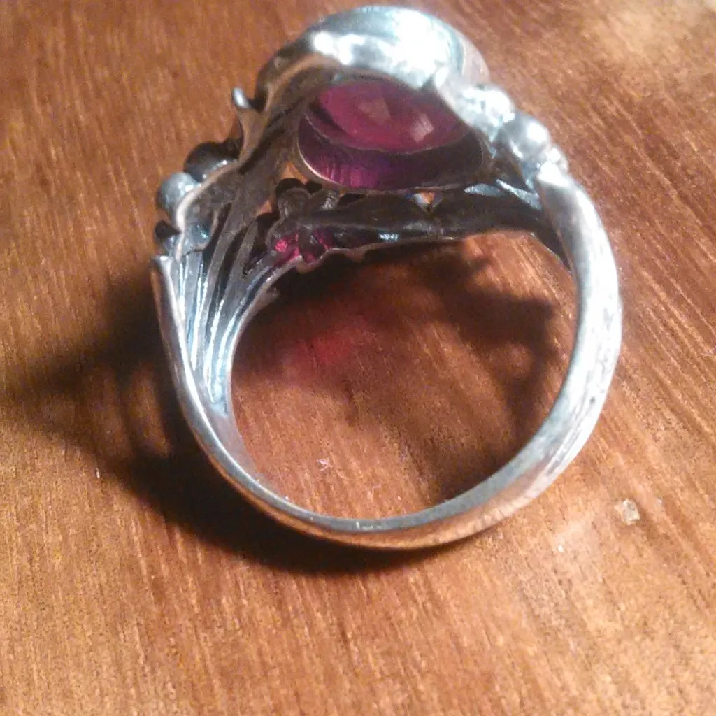 Bali Legacy Niassa Ruby Sterling Silver Solitaire Ring (Size 8) - Image 7