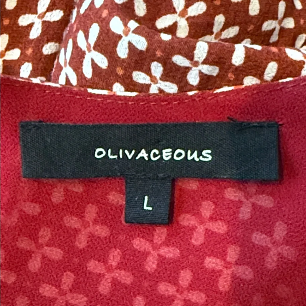 OLIVACEOUS Long Sleeve Deep Keyhole Print Romper Size Large - Image 9