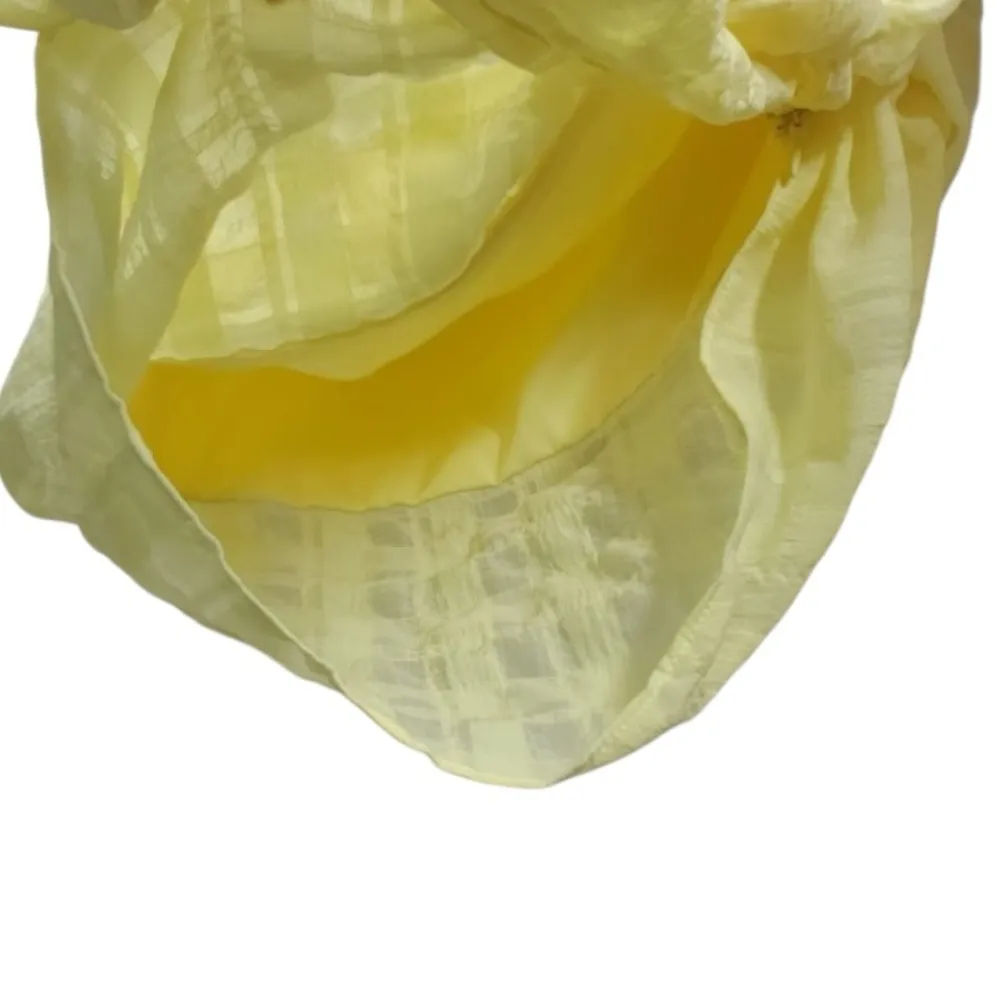 Amanda Uprichard Bexley One Shoulder Sleeveless Gauzy Top in Allegro Yellow - Image 6