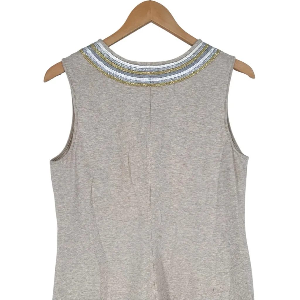 Catherine Malandrino French Terry Dress in Oatmeal Heather size Medium Cotton - Image 5