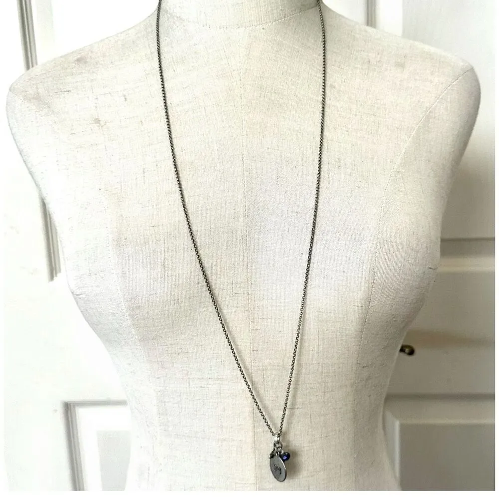 Silver tone joy cross charm necklace - Image 3